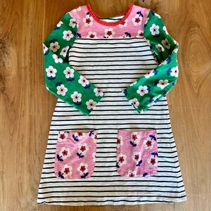 Mini Boden striped floral print dress